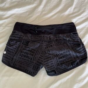 Special Addition Lulu Lemon speed shorts - Size 6 - 2 inch inseam